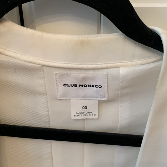 Club Monaco White Blazer with Tie Back - Picture 3 of 3